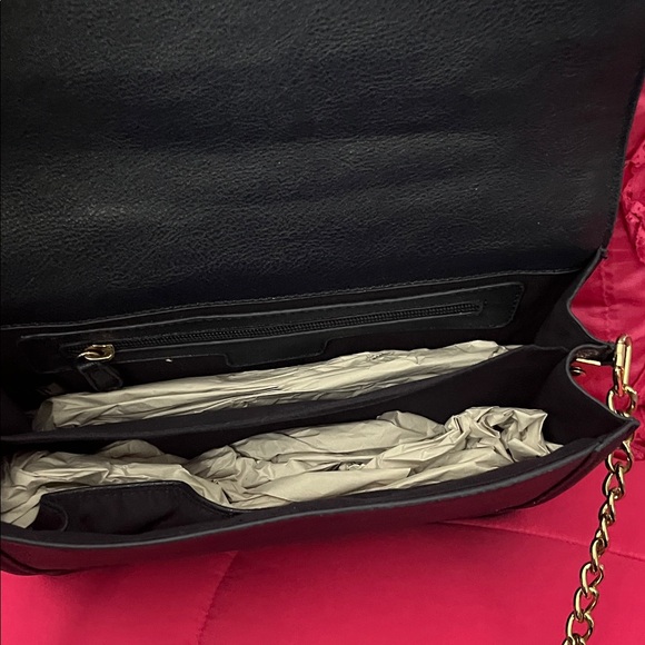 BCBG Paris Black Crossbody Bag with Gold Chain - Picture 5 of 6